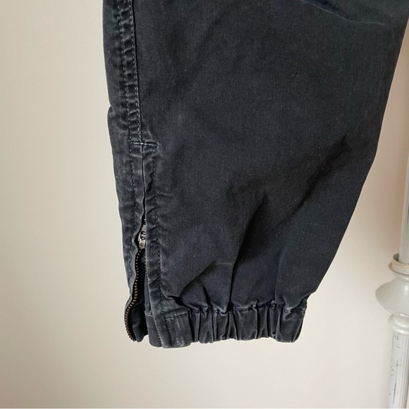 NILI LOTAN Carbon Black Cropped French Military Cotton Twill Zipper Ankle Pant 8 - Picture 4 of 8